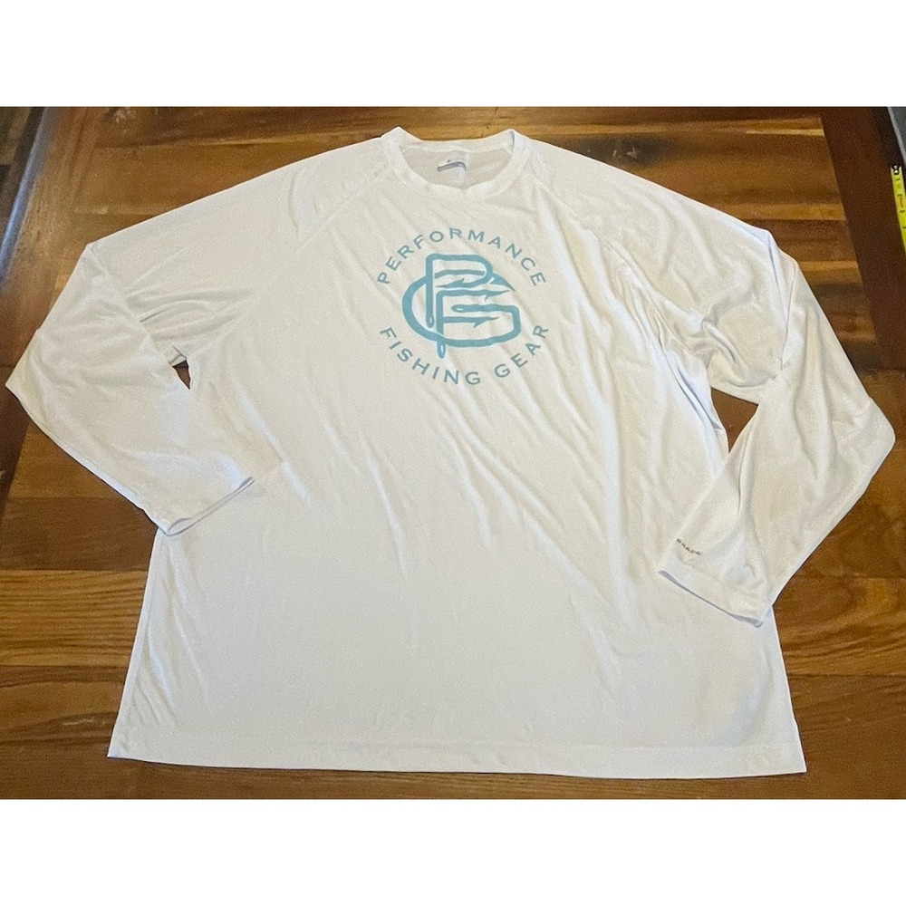 Columbia PFG Long Sleeve Performance Fishing Shirt - White-XXL